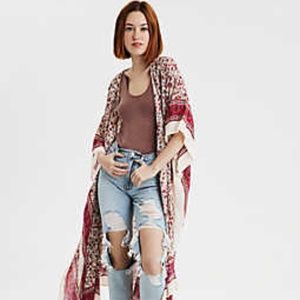 AEO DITSY FLORAL MAXI KIMONO